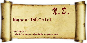 Nopper Dániel névjegykártya